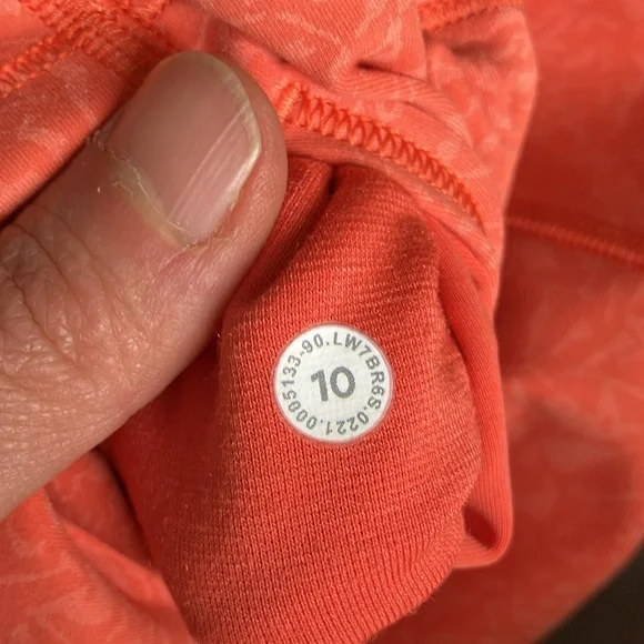 Lululemon wunder train high rise shorts size 10 crunch warm coral - Picture 7 of 7